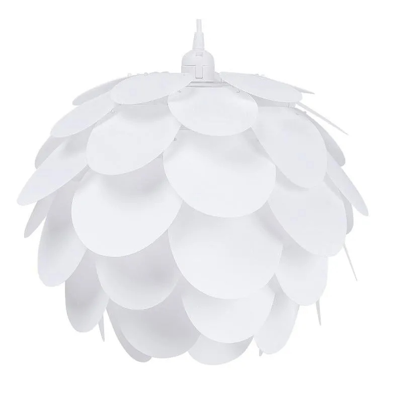 Modern design DIY pendant light with white PP pine cone shape lampshade for kids lighting
